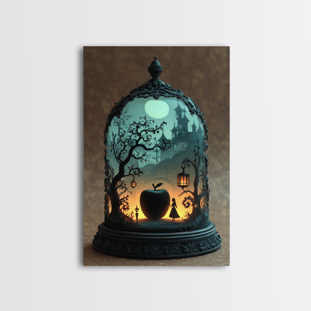 The Poison Apple Reliquary - Icon Portrait, Dark Fantasy Wall Art, Vertical Wall Art, Canvas Print, Halloween Home Decor, Gothic Wall Art