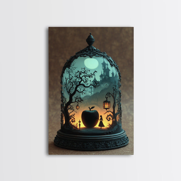 The Poison Apple Reliquary - Icon Portrait, Dark Fantasy Wall Art, Vertical Wall Art, Canvas Print, Halloween Home Decor, Gothic Wall Art