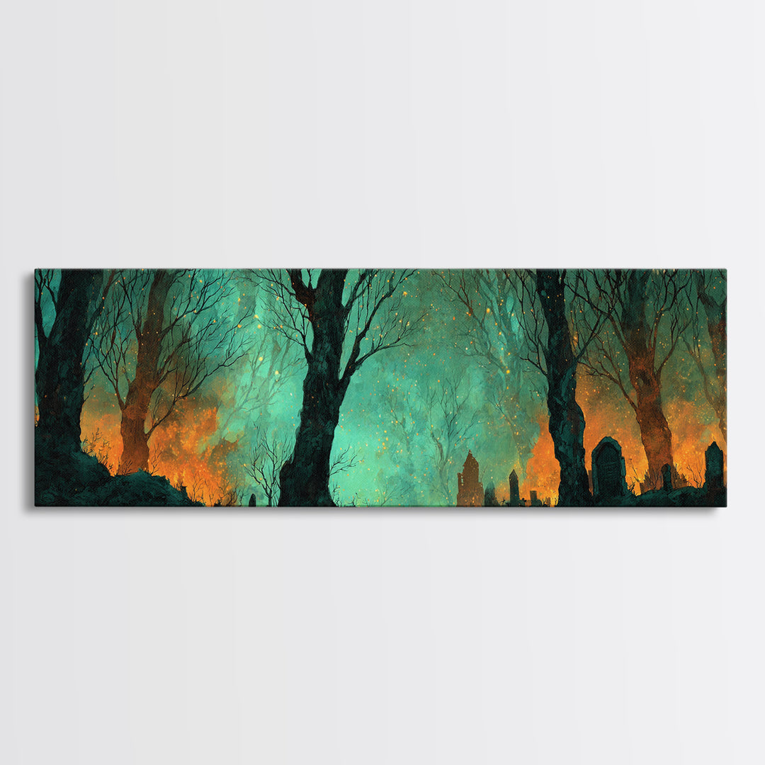 The Star-Seer Of Black Dunwich, Lovecraftian Wall Art, Extra Wide Wall Art, Canvas Print, Halloween Home Decor, Gothic Wall Art