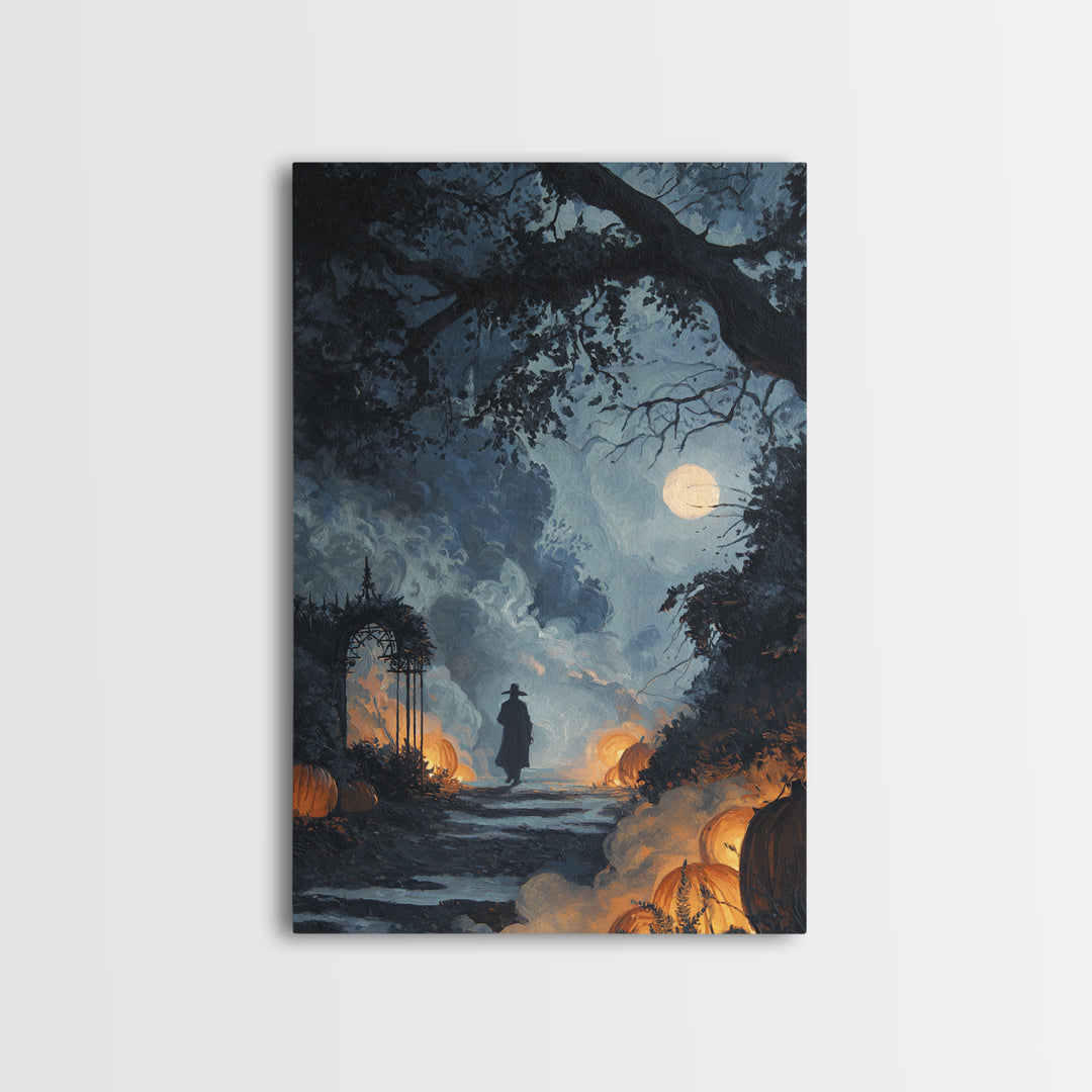 The Grave Gardener Of Yuggoth, Occult Wall Decor, Vertical Wall Art, Canvas Print, Halloween Home Decor, Gothic Wall Art, Horror Wall Art
