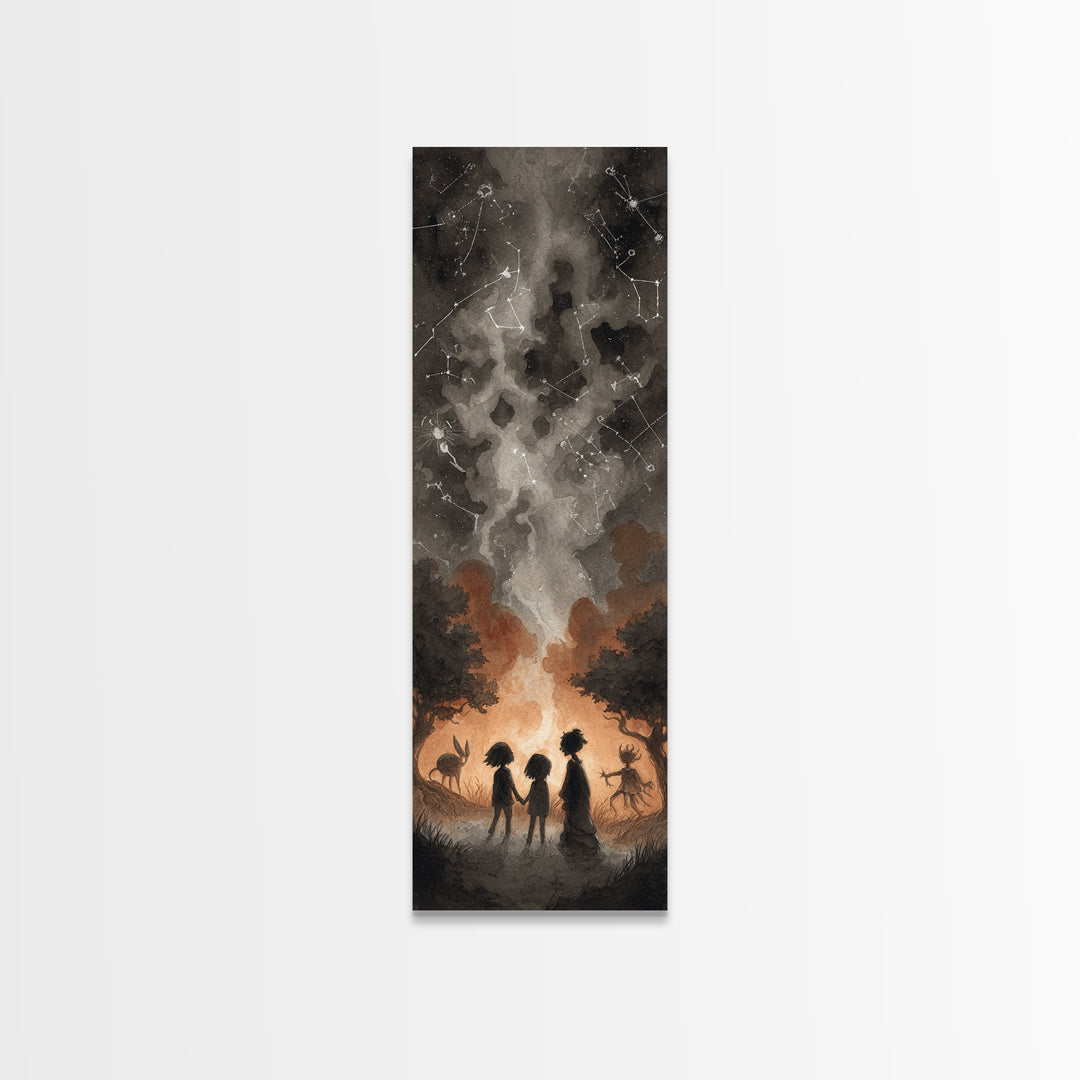 The Children Of The Star Orchard, Lovecraftian Wall Art, Tall Narrow Wall Art, Canvas Print, Halloween Home Decor, Gothic Wall Art