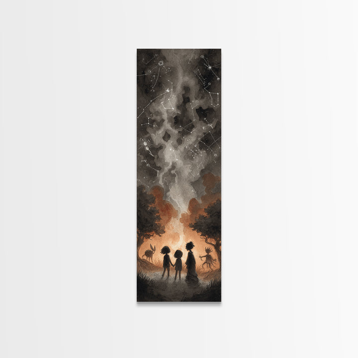 The Children Of The Star Orchard, Lovecraftian Wall Art, Tall Narrow Wall Art, Canvas Print, Halloween Home Decor, Gothic Wall Art