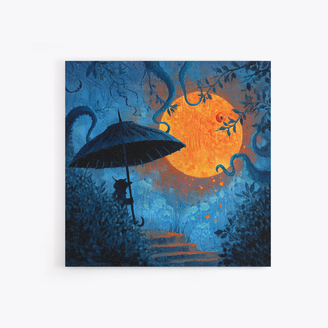 The Umbrella Of The Outer Rain, Gothic Home Decor, Square Wall Art, Canvas Print, Halloween Home Decor, Gothic Wall Art, Halloween Decor