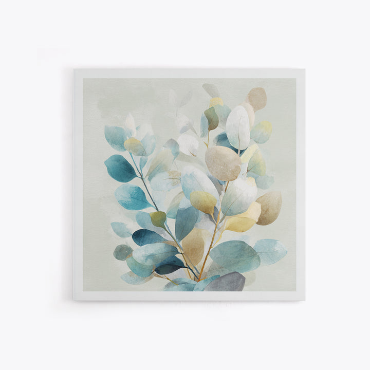 Clean Eucalyptus Leaf Study Canvas Print, Waiting Room Art, Minimalist Art, Waiting Room Decor, Fine Art, Calm, Luxury Decor, WRA-1x1-17