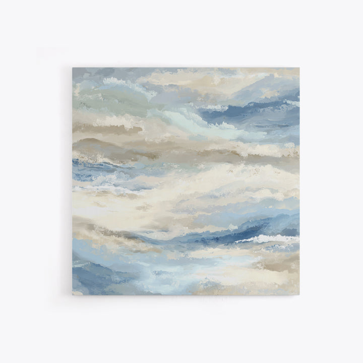 Soft Abstract Waves Framed Canvas Print, Waiting Room Art, Office Art, Waiting Room Decor, Fine Art, Calm, Gallery Decor, WRA-1x1-2