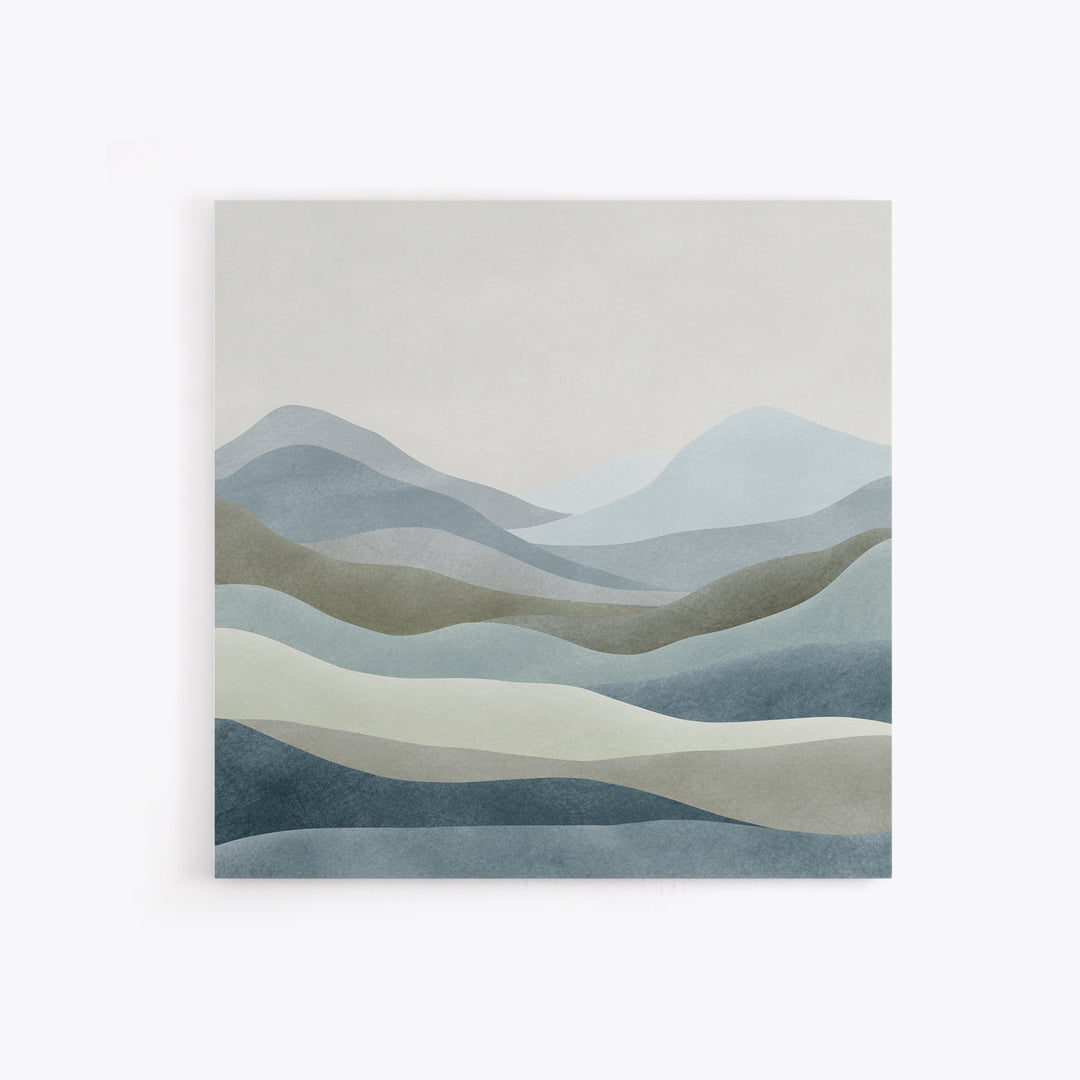 Simple Mountain Layers Canvas Print, Waiting Room Art, Modern Decor, Waiting Room Decor, Oil Painting, Calm, Home Decor, WRA-1x1-86