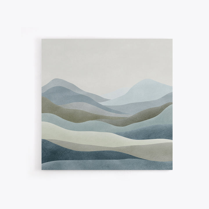 Simple Mountain Layers Canvas Print, Waiting Room Art, Modern Decor, Waiting Room Decor, Oil Painting, Calm, Home Decor, WRA-1x1-86