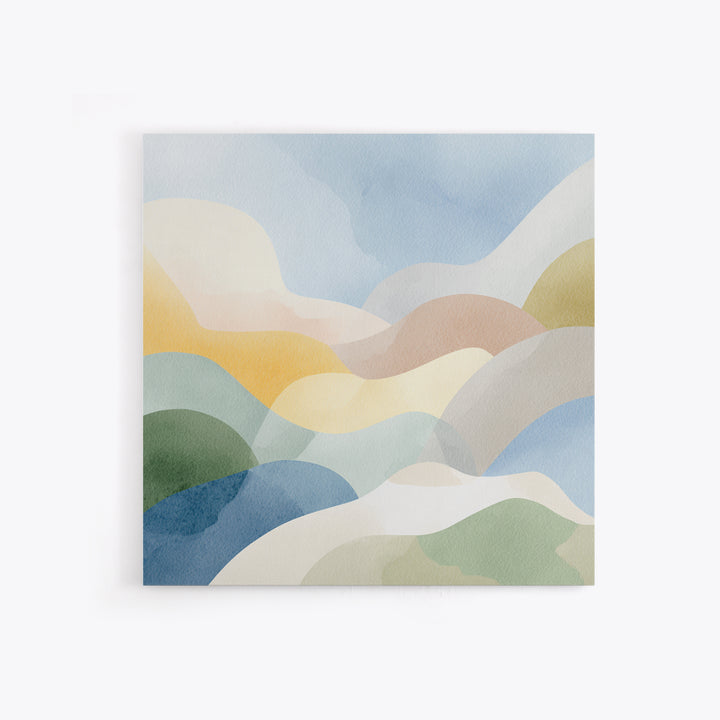Pastel Rainbow Shapes for Pediatric Spaces Canvas Print, Waiting Room Art, Dental Art, Waiting Room Decor, Fine Art, Calm, WRA-1x1-90
