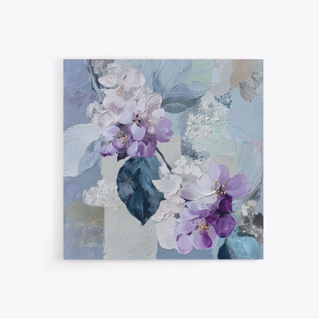 Soft Lavender Botanical Still Life Canvas Print, Waiting Room Art, Dental Art, Waiting Room Decor, Watercolor Art, Calm, WRA-1x1-92