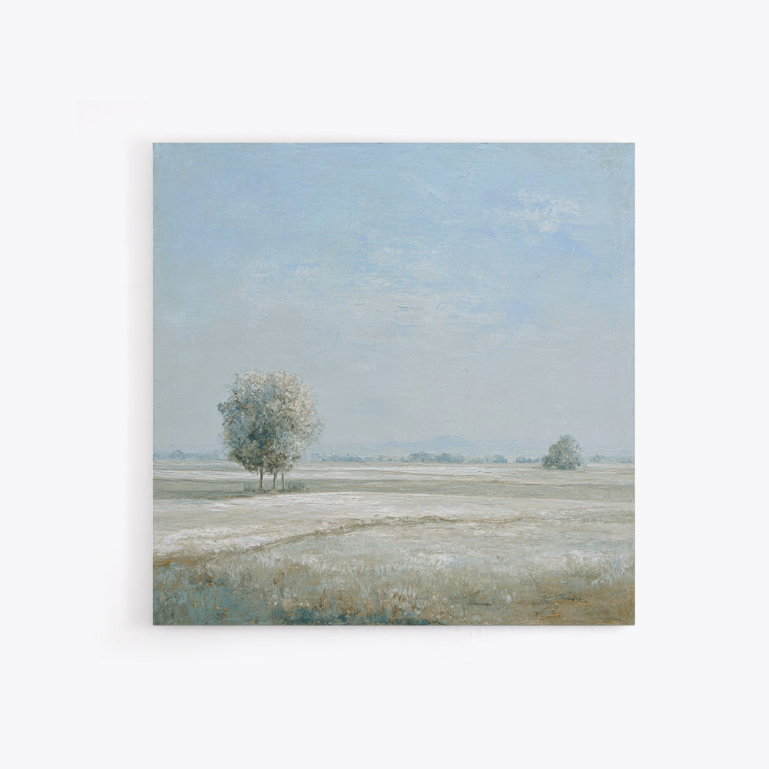 Open Field with Distant Tree Canvas Print, Waiting Room Art, Neutral Decor, Waiting Room Decor, Fine Art, Calm, Wall Art, WRA-1x1-95