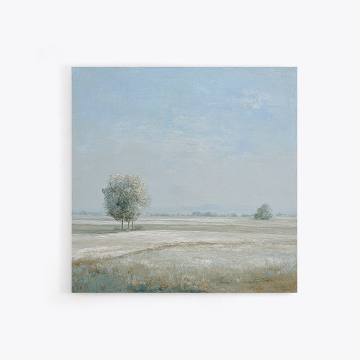 Open Field with Distant Tree Canvas Print, Waiting Room Art, Neutral Decor, Waiting Room Decor, Fine Art, Calm, Wall Art, WRA-1x1-95