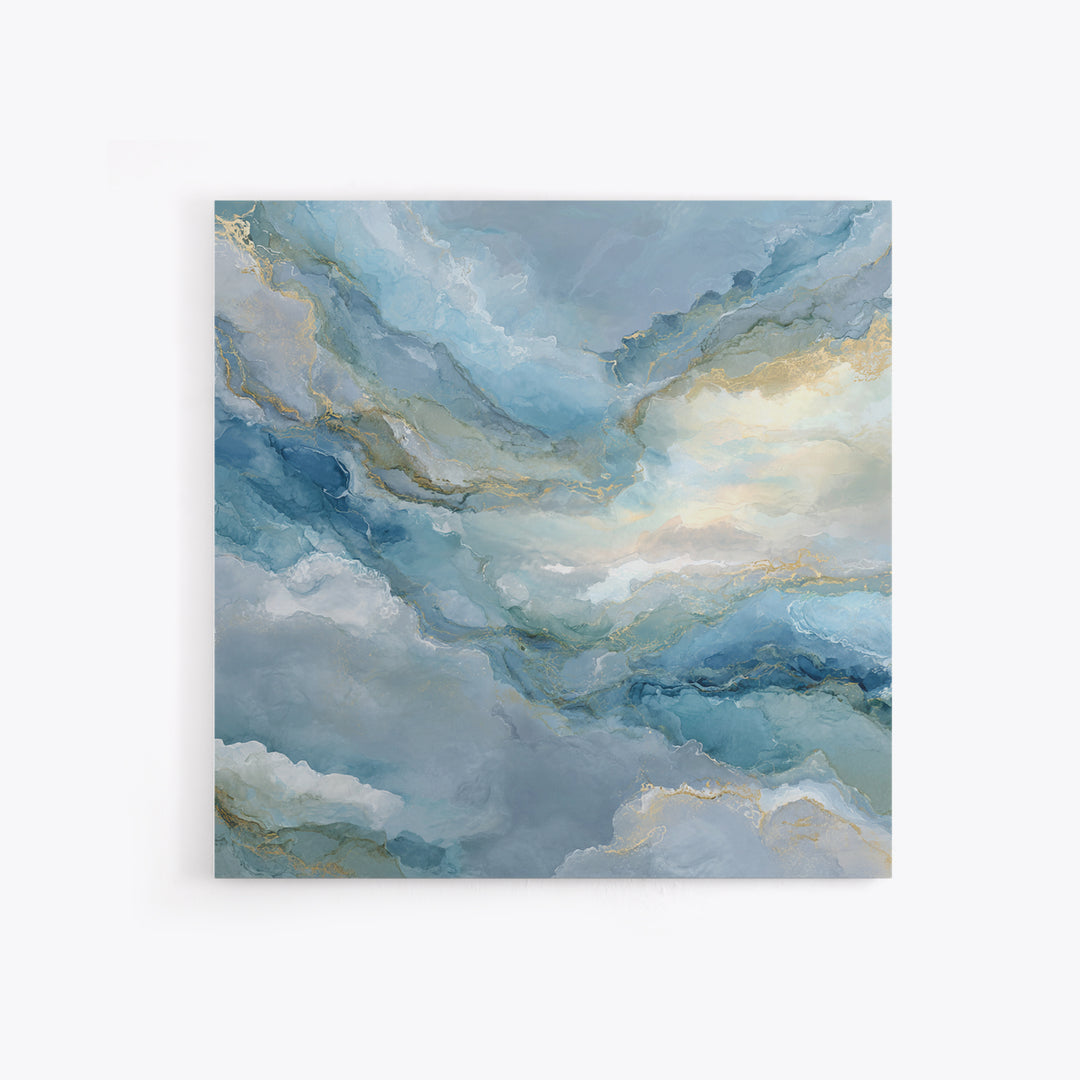 Soft Abstract Waves Canvas Print, Waiting Room Art, Boho Decor, Waiting Room Decor, Abstract Art, Calm, Printable Wall Art, WRA-1x1-98
