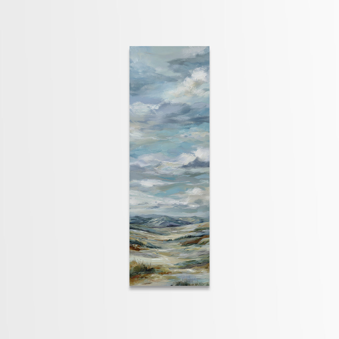 Large Cloudscape with Hopeful Light Canvas Print, Waiting Room Art, Office Art, Waiting Room Decor, Calm, Gallery Decor, WRA-1x3-100