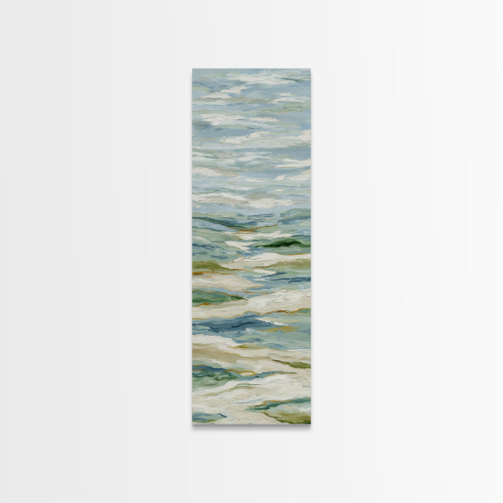 Soft Abstract Waves Canvas Print, Waiting Room Art, Therapy Office Decor, Waiting Room Decor, Fine Art, Calm, Art Print, WRA-1x3-14