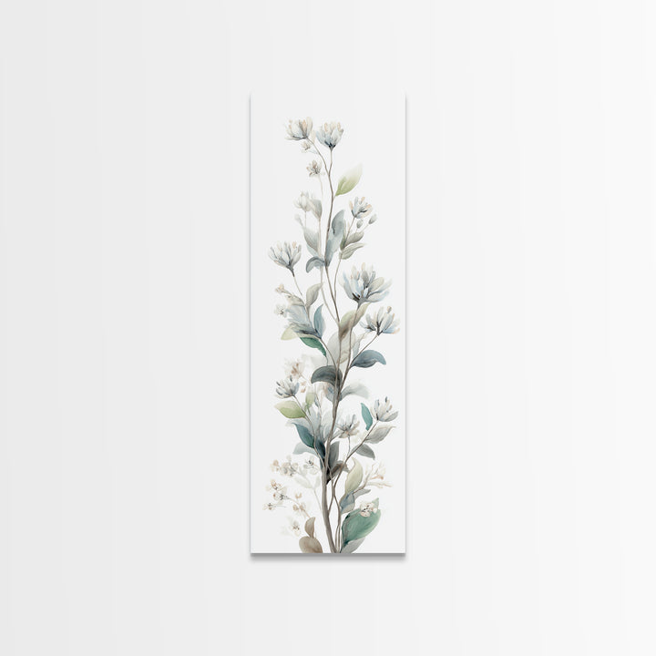 Neutral Botanical Branch Framed Canvas Print, Waiting Room Art, Home Decor, Waiting Room Decor, Fine Art, Calm, Modern Art, WRA-1x3-15