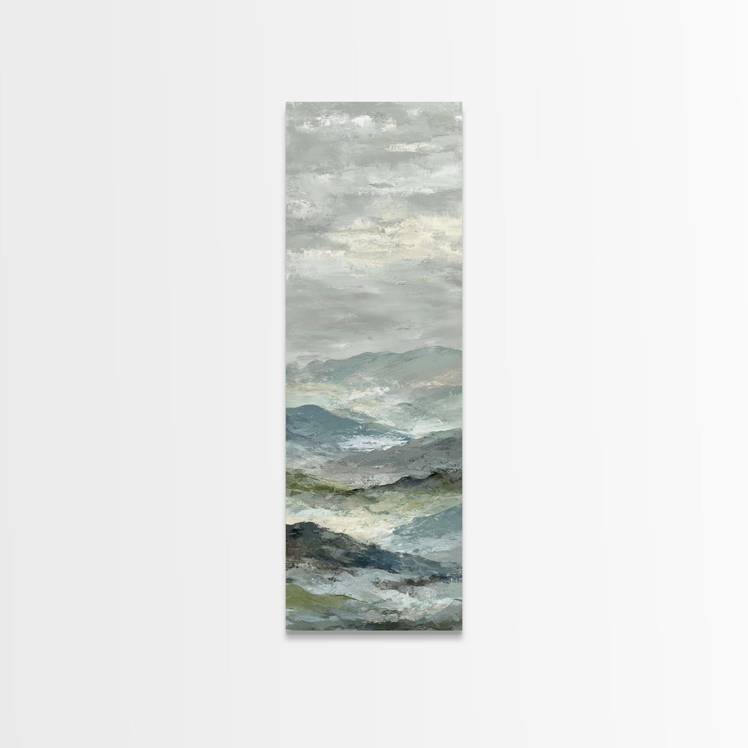 Simple Mountain Layers Canvas Print, Waiting Room Art, Dog Wall Art, Waiting Room Decor, Calm, Boho Decor, Luxury Decor, WRA-1x3-2