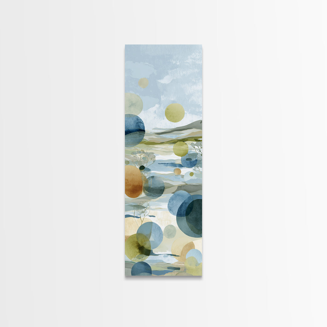 Abstract Circles Suggesting Calm Movement Canvas Print, Waiting Room Art, Dental Wall Art, Waiting Room Decor, Fine Art, Calm, WRA-1x3-22