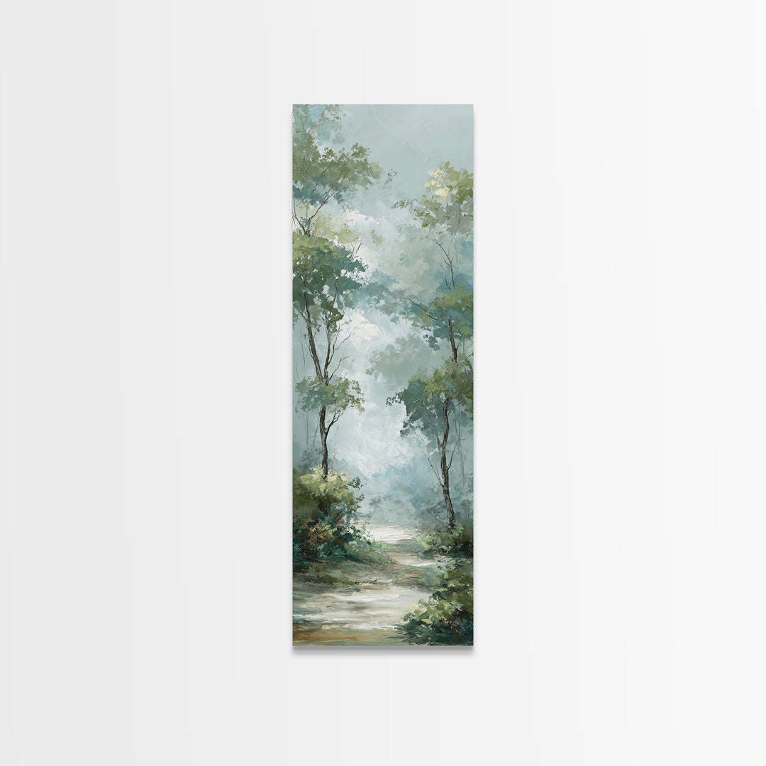 Misty Forest Path Canvas Print, Waiting Room Art, Wall Decor, Waiting Room Decor, Fine Art, Calm, Minimalist Wall Art, WRA-1x3-23