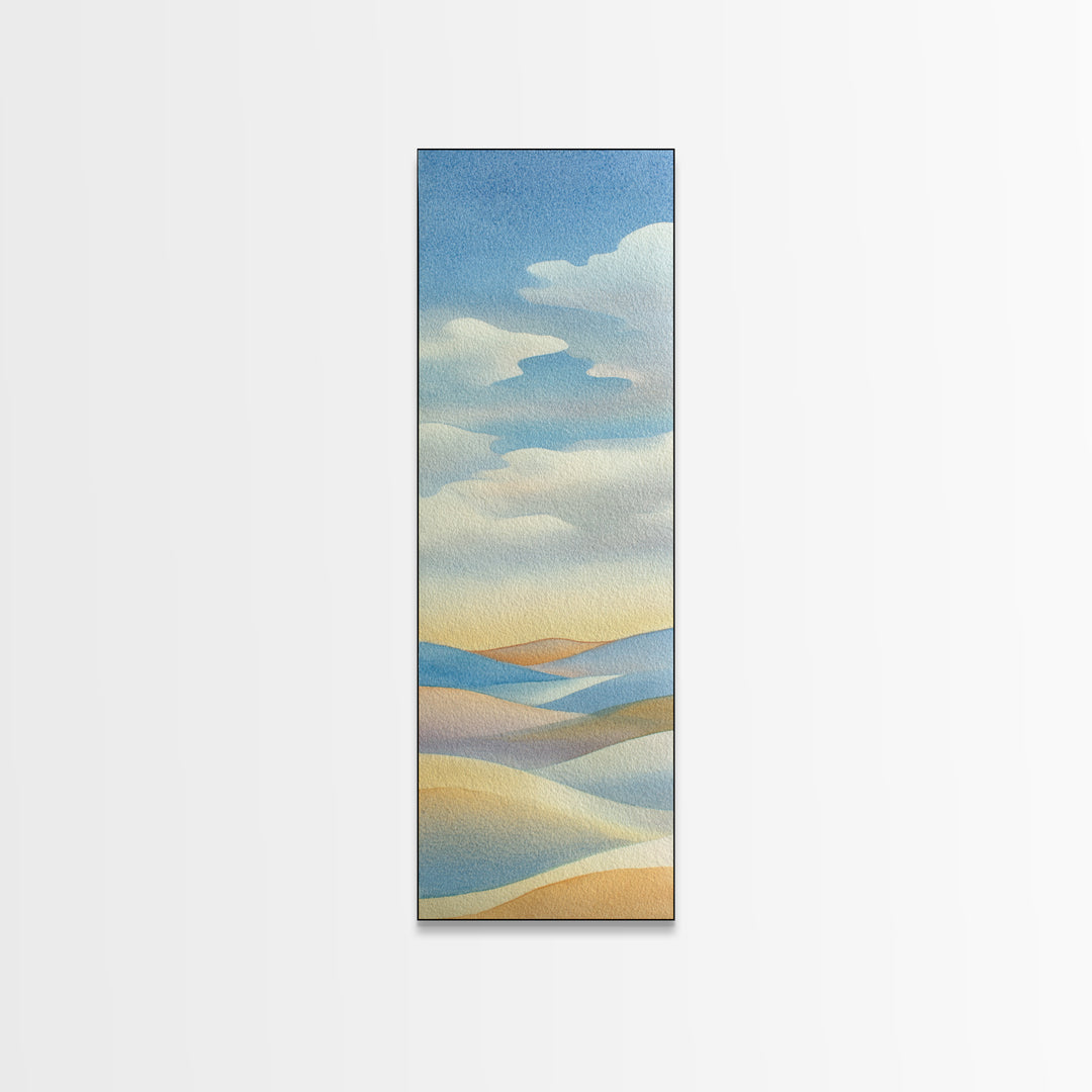 Warm Desert Sunrise Canvas Print, Waiting Room Art, Wall Decor, Waiting Room Decor, Fine Art, Calm, Minimalist Wall Art, WRA-1x3-25