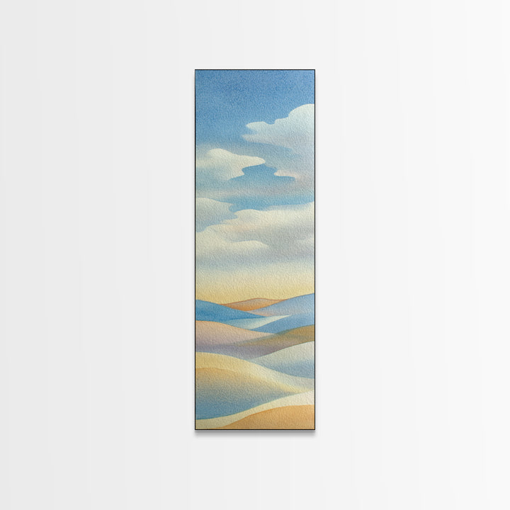 Warm Desert Sunrise Canvas Print, Waiting Room Art, Wall Decor, Waiting Room Decor, Fine Art, Calm, Minimalist Wall Art, WRA-1x3-25