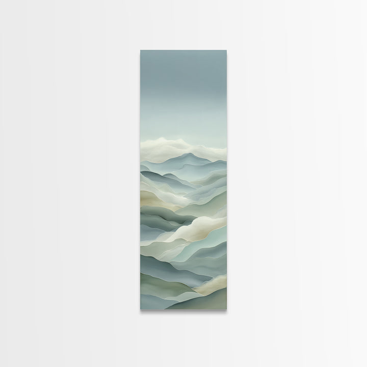 Simple Mountain Layers Canvas Print, Waiting Room Art, Dog Wall Art, Waiting Room Decor, Calm, Boho Decor, Luxury Decor, WRA-1x3-26
