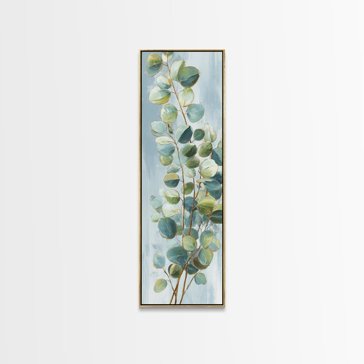 Clean Eucalyptus Leaf Study Framed Canvas Print, Waiting Room Art, Modern Decor, Waiting Room Decor, Fine Art, Calm, Home Decor, WRA-1x3-29