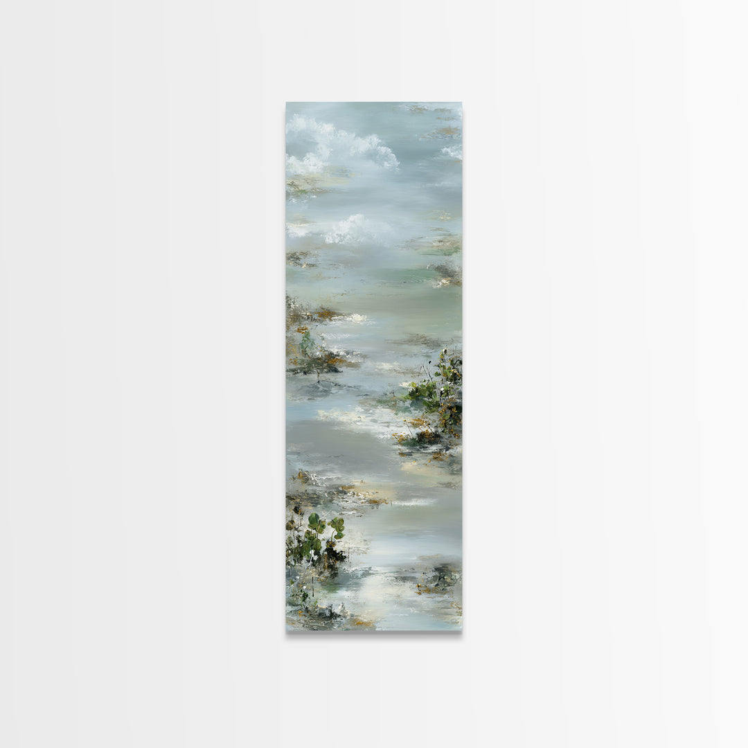 Soft Lavender Botanical Still Life Canvas Print, Waiting Room Art, Textured Painting, Waiting Room Decor, Watercolor Art, Calm, WRA-1x3-32