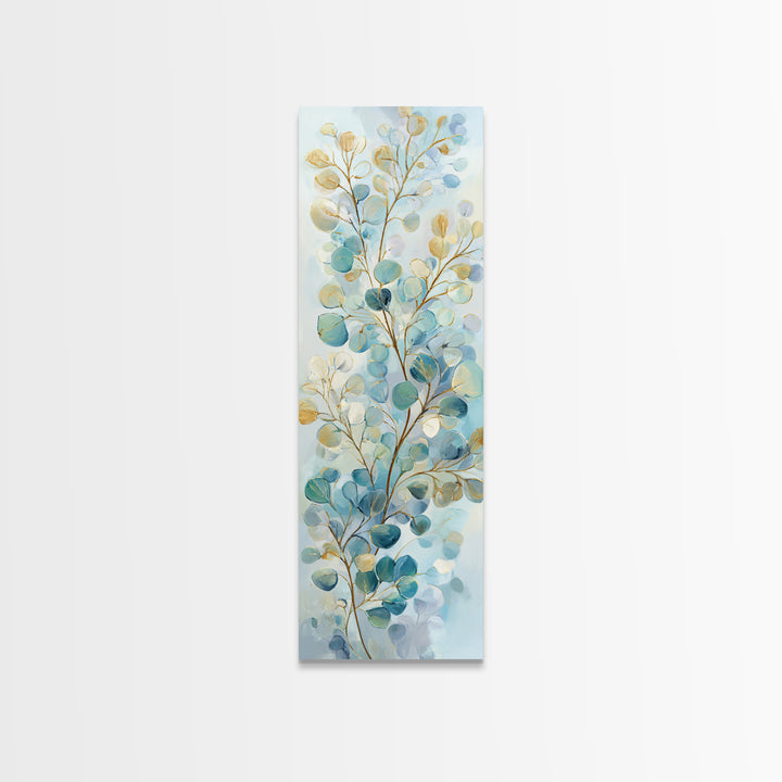 Neutral Botanical Branch Canvas Print, Waiting Room Art, Abstract Art, Waiting Room Decor, Oil Painting, Calm, Landscape, WRA-1x3-39