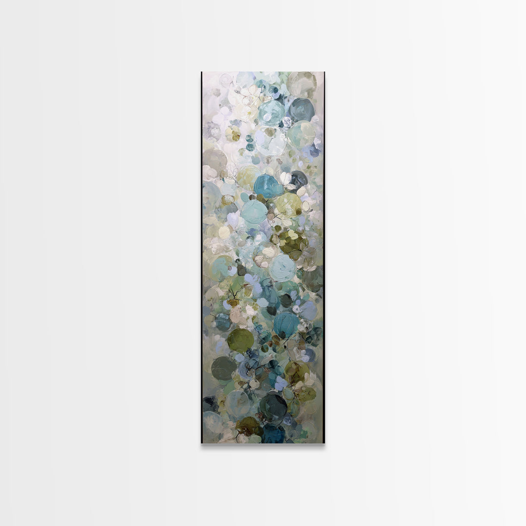 Abstract Circles Suggesting Calm Movement Framed Canvas Print, Waiting Room Art, Dental Art, Waiting Room Decor, Abstract Art, WRA-1x3-46