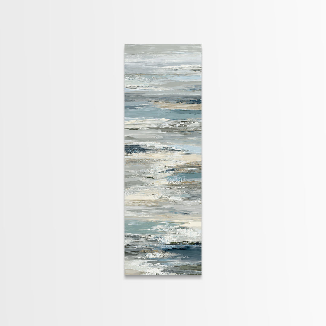 Simple Mountain Layers Framed Canvas Print, Waiting Room Art, Fine Art, Waiting Room Decor, Calm, Minimalist Decor, WRA-1x3-50
