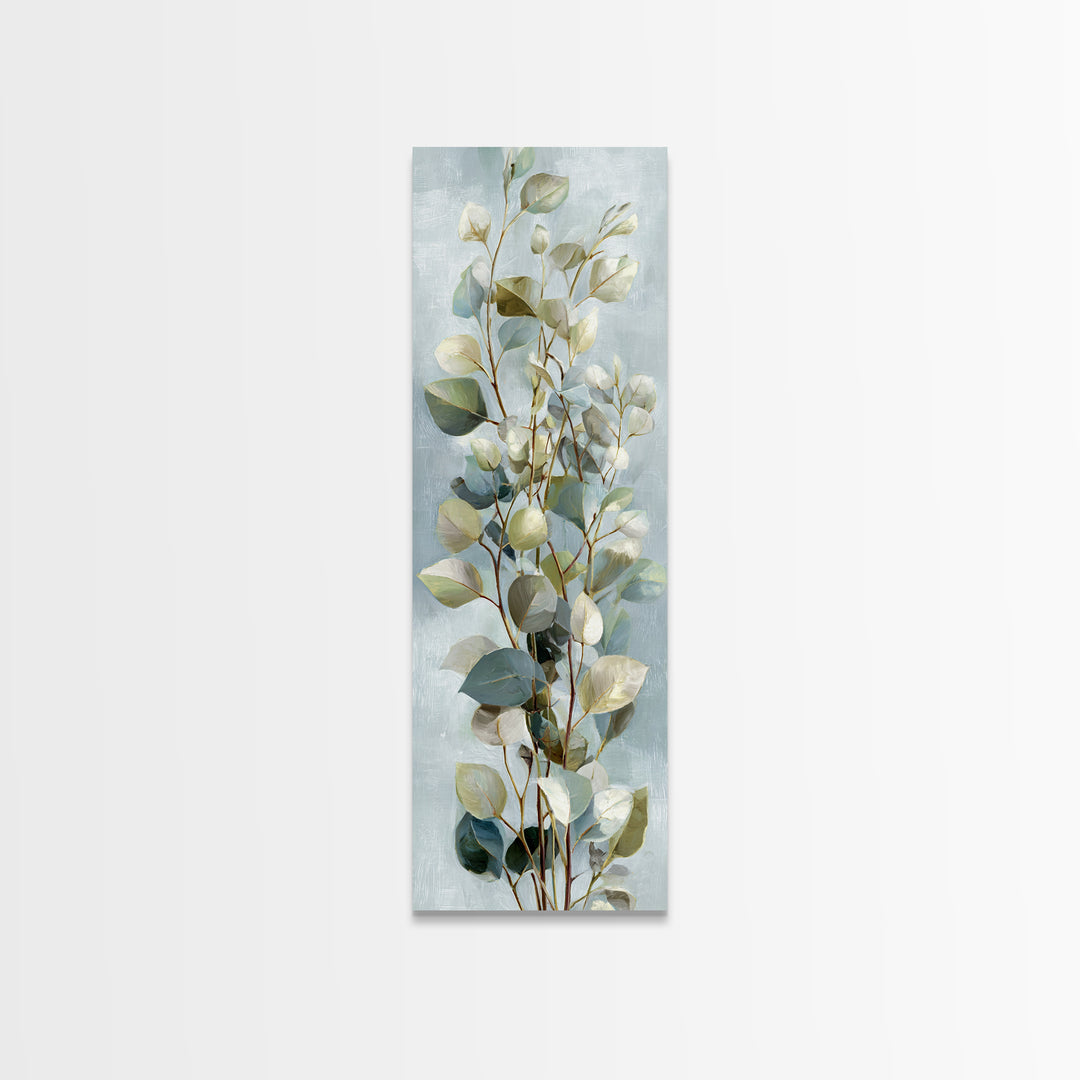 Clean Eucalyptus Leaf Study Framed Canvas Print, Waiting Room Art, Modern Decor, Waiting Room Decor, Fine Art, Calm, Home Decor, WRA-1x3-53