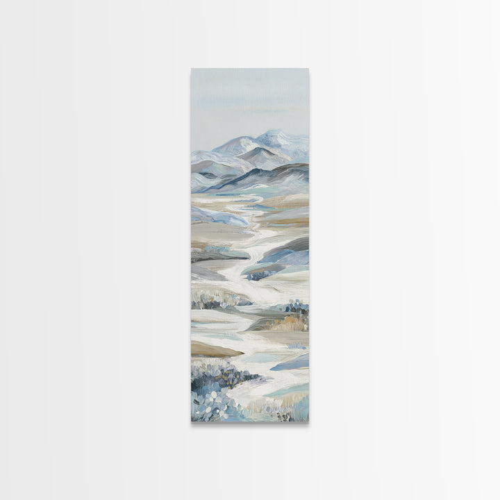 Soft Abstract Waves Framed Canvas Print, Waiting Room Art, Neutral Decor, Waiting Room Decor, Fine Art, Calm, Wall Art, WRA-1x3-62