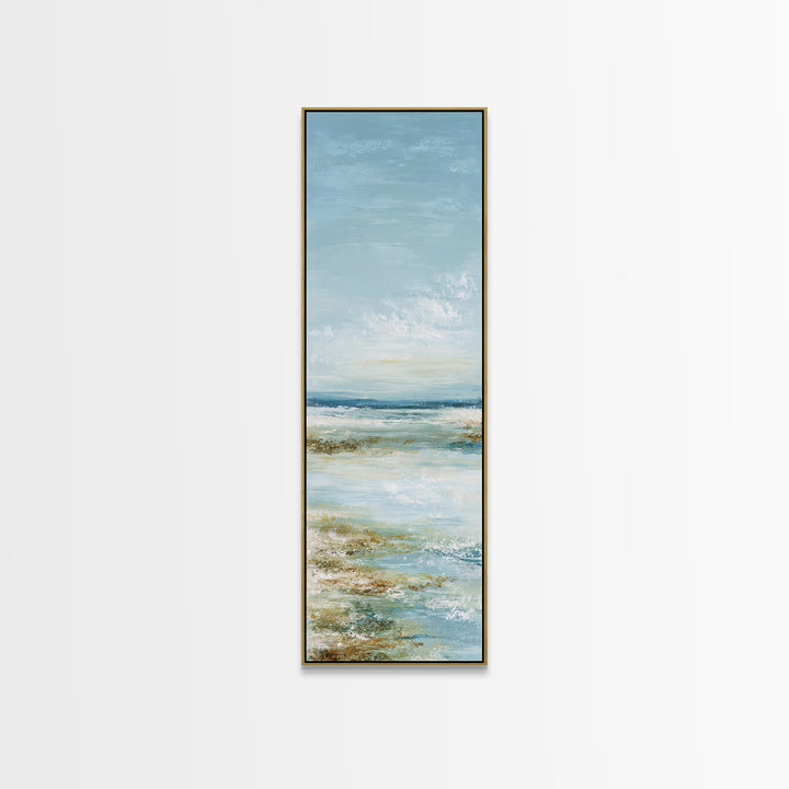 Peaceful Lake Reflection at Dawn Framed Canvas Print, Waiting Room Art, Office Wall Art, Waiting Room Decor, Fine Art, Calm, WRA-1x3-64