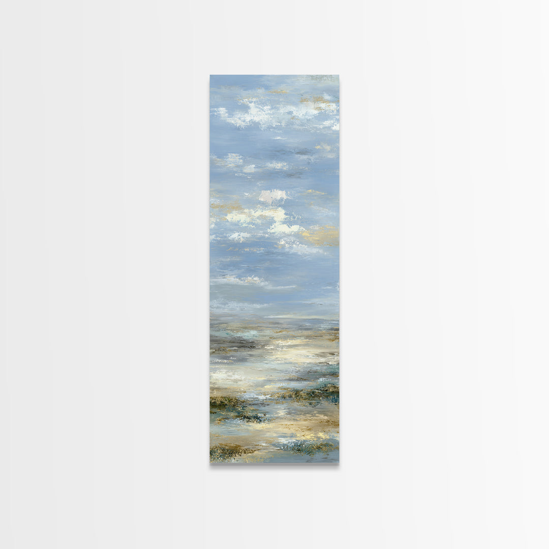 Large Cloudscape with Hopeful Light Framed Canvas Print, Waiting Room Art, Floral Wall Art, Waiting Room Decor, Oil Painting, WRA-1x3-76