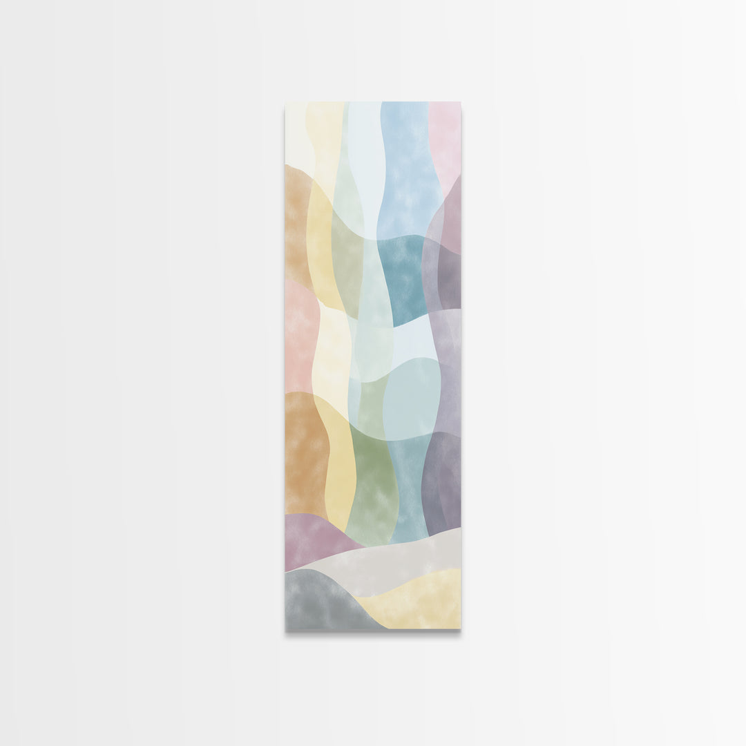 Pastel Rainbow Shapes for Pediatric Spaces Canvas Print, Waiting Room Art, Photography Print, Waiting Room Decor, Abstract Art, WRA-1x3-78