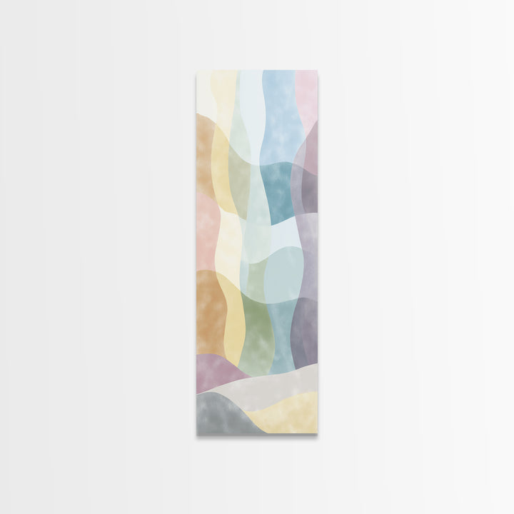 Pastel Rainbow Shapes for Pediatric Spaces Canvas Print, Waiting Room Art, Photography Print, Waiting Room Decor, Abstract Art, WRA-1x3-78