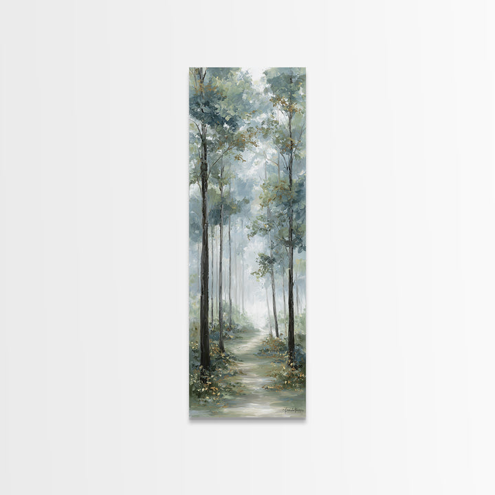 Misty Forest Path Canvas Print, Waiting Room Art, Therapy Office Decor, Waiting Room Decor, Oil Painting, Calm, Art Print, WRA-1x3-95