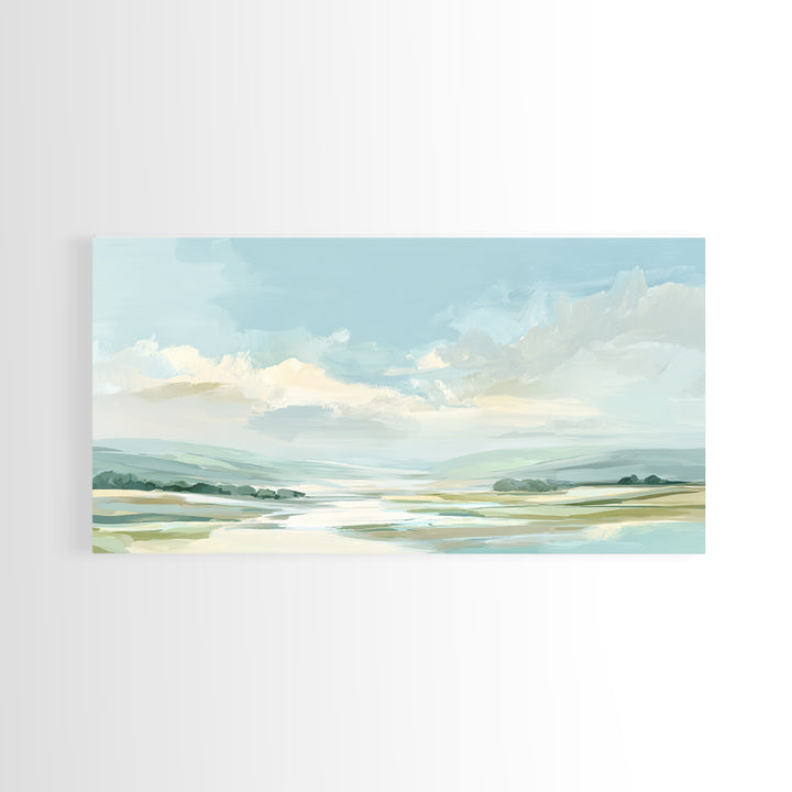 Calming Landscape with Open Sky and Gentle Canvas Print, Waiting Room Art, Wall Art, Waiting Room Decor, Fine Art, Calm, WRA-2x1-21