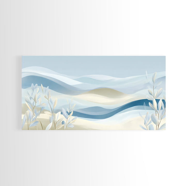 Soft Abstract Waves Canvas Print, Waiting Room Art, Boho Decor, Waiting Room Decor, Abstract Art, Calm, Printable Wall Art, WRA-2x1-22