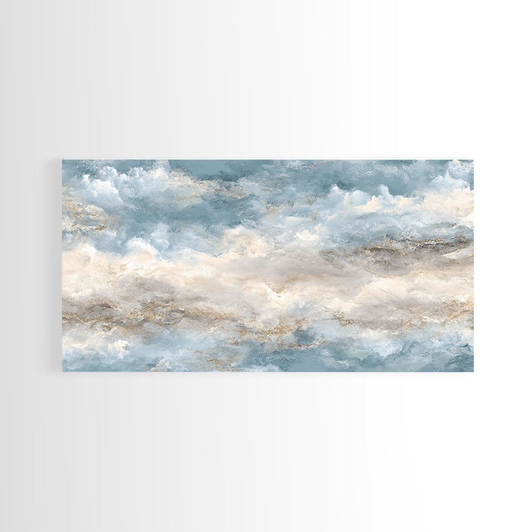 Light Marble Texture Abstract Canvas Print, Waiting Room Art, Textured Painting, Waiting Room Decor, Calm, Printable Art, WRA-2x1-44