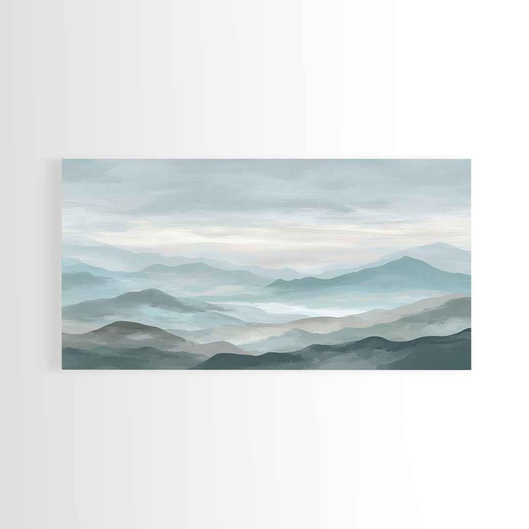 Simple Mountain Layers Canvas Print, Waiting Room Art, Wall Art, Waiting Room Decor, Fine Art, Calm, Floral Wall Art, WRA-2x1-58