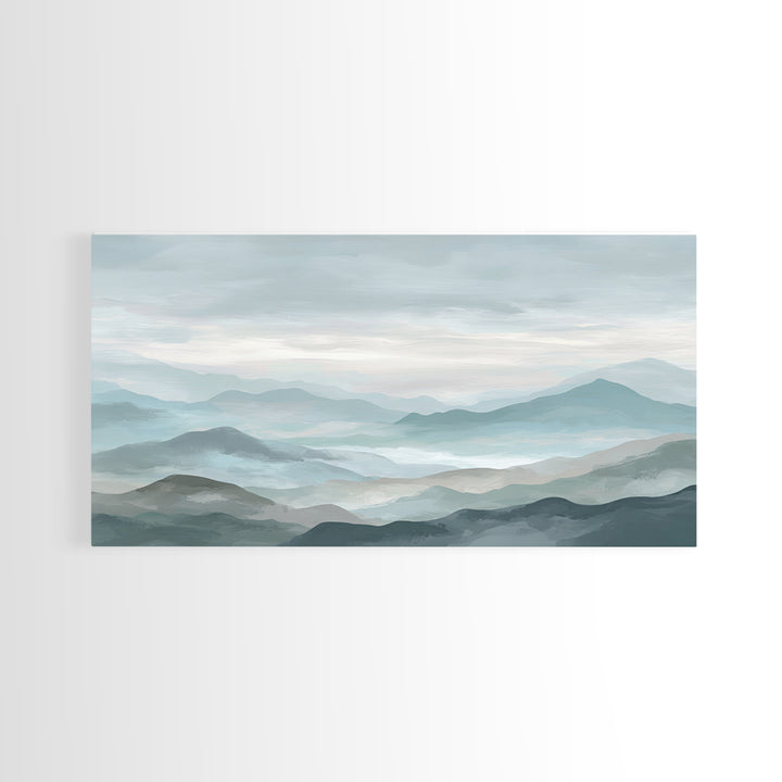 Simple Mountain Layers Canvas Print, Waiting Room Art, Wall Art, Waiting Room Decor, Fine Art, Calm, Floral Wall Art, WRA-2x1-58