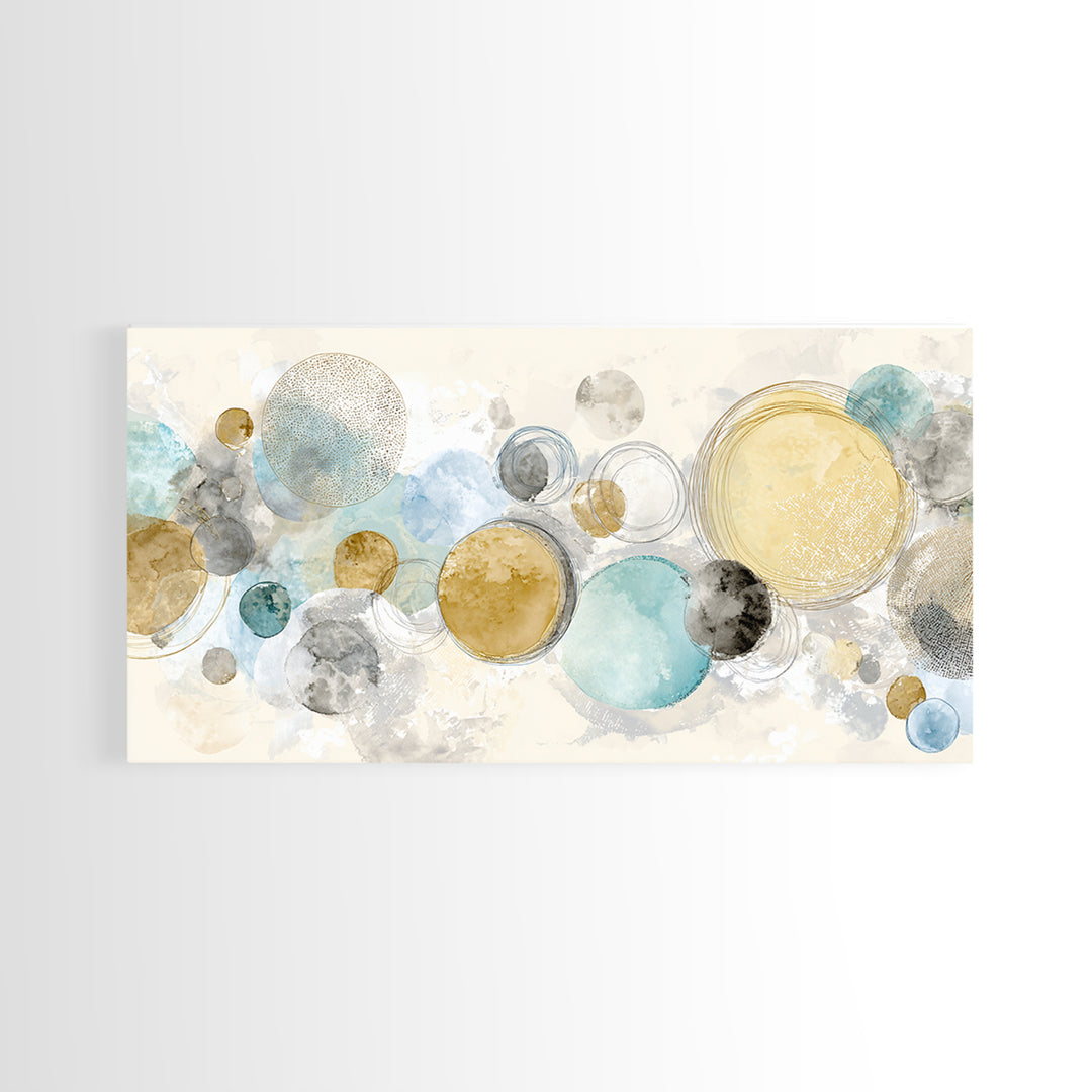 Abstract Circles Suggesting Calm Movement Framed Canvas Print, Waiting Room Art, Luxury Decor, Waiting Room Decor, Calm, WRA-2x1-6
