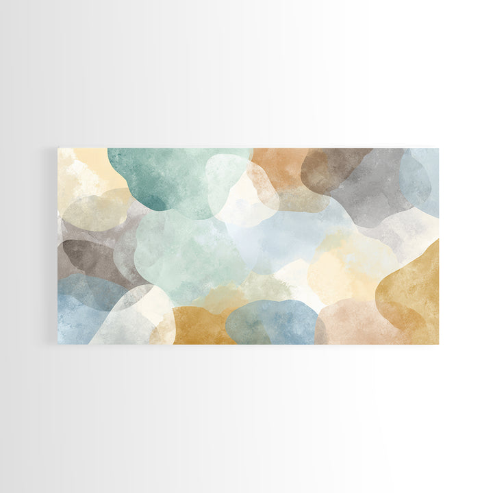 Pastel Rainbow Shapes for Pediatric Spaces Canvas Print, Waiting Room Art, Room Decor, Waiting Room Decor, Abstract Art, Calm, WRA-2x1-62