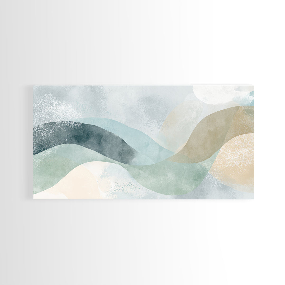 Modern Neutral Arch Abstraction Framed Canvas Print, Waiting Room Art, Office Decor, Waiting Room Decor, Fine Art, Calm, WRA-2x1-65