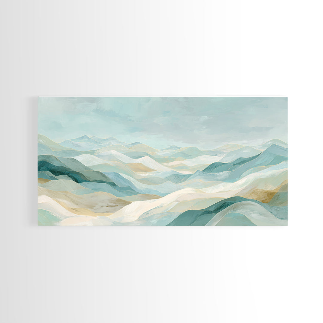 Soft Abstract Waves Canvas Print, Waiting Room Art, Wall Decor, Waiting Room Decor, Fine Art, Calm, Minimalist Wall Art, WRA-2x1-70