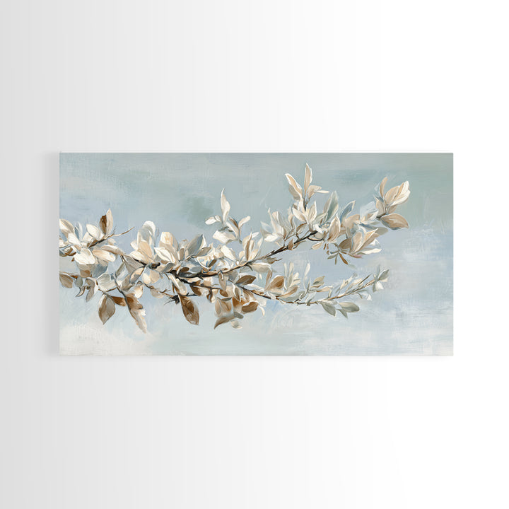 Neutral Botanical Branch Canvas Print, Waiting Room Art, Dog Wall Art, Waiting Room Decor, Fine Art, Calm, Boho Decor, WRA-2x1-71