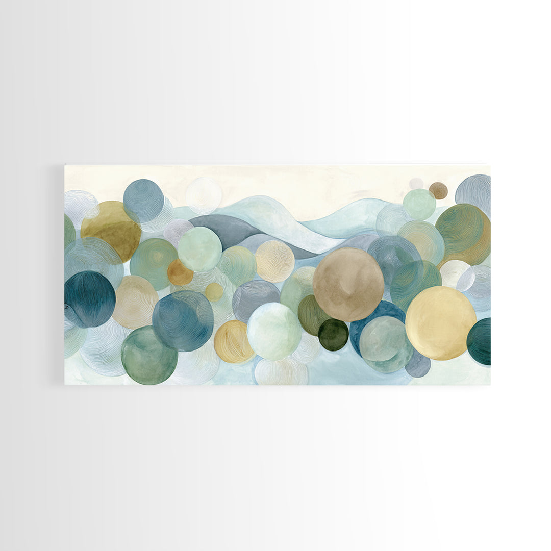 Abstract Circles Suggesting Calm Movement Canvas Print, Waiting Room Art, Waiting Room Decor, Abstract Art, Calm, WRA-2x1-78