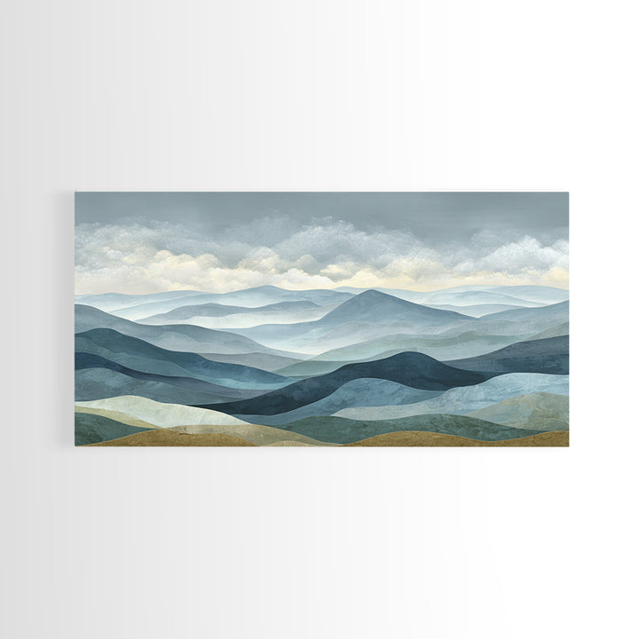 Simple Mountain Layers Canvas Print, Waiting Room Art, Wall Art, Waiting Room Decor, Fine Art, Calm, Floral Wall Art, WRA-2x1-82