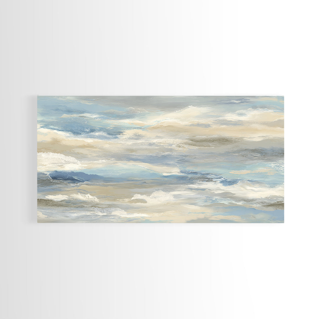 Soft Abstract Waves Canvas Print, Waiting Room Art, Wall Decor, Waiting Room Decor, Fine Art, Calm, Minimalist Wall Art, WRA-2x1-94
